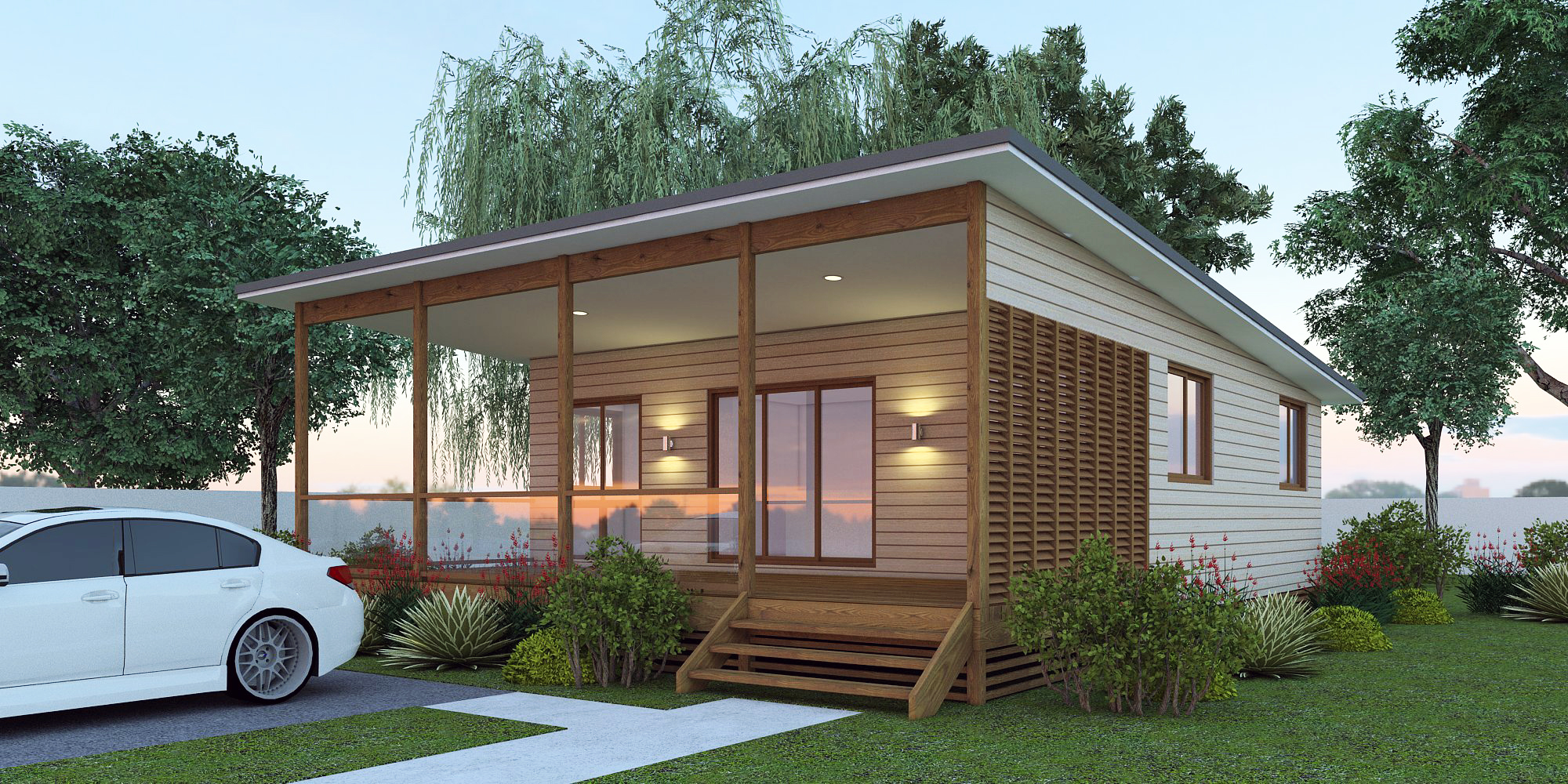 Zeus Series 3D render granny flat bundaberg design